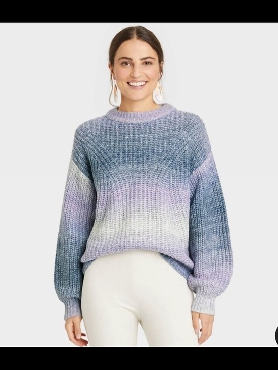 a new day Sweaters - a new day Lavender Ombre Crewneck Sweater Size Xs